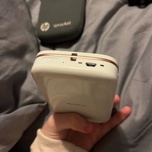 HP Sprocket portable printer. Model X7N07A. Rose gold & white. Used once.
